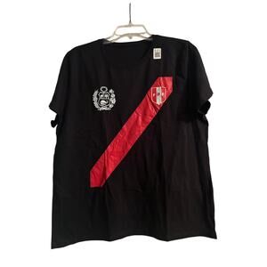 NOWT Women's Peru Soccer Inspired Shirt Flag Football Coat of Arms Size XL